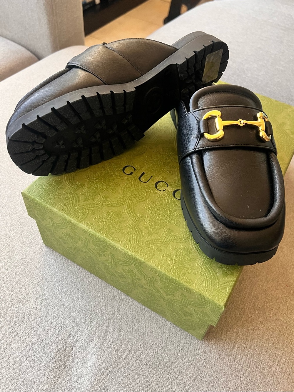 Authentic Gucci Leather Horsebit Mule